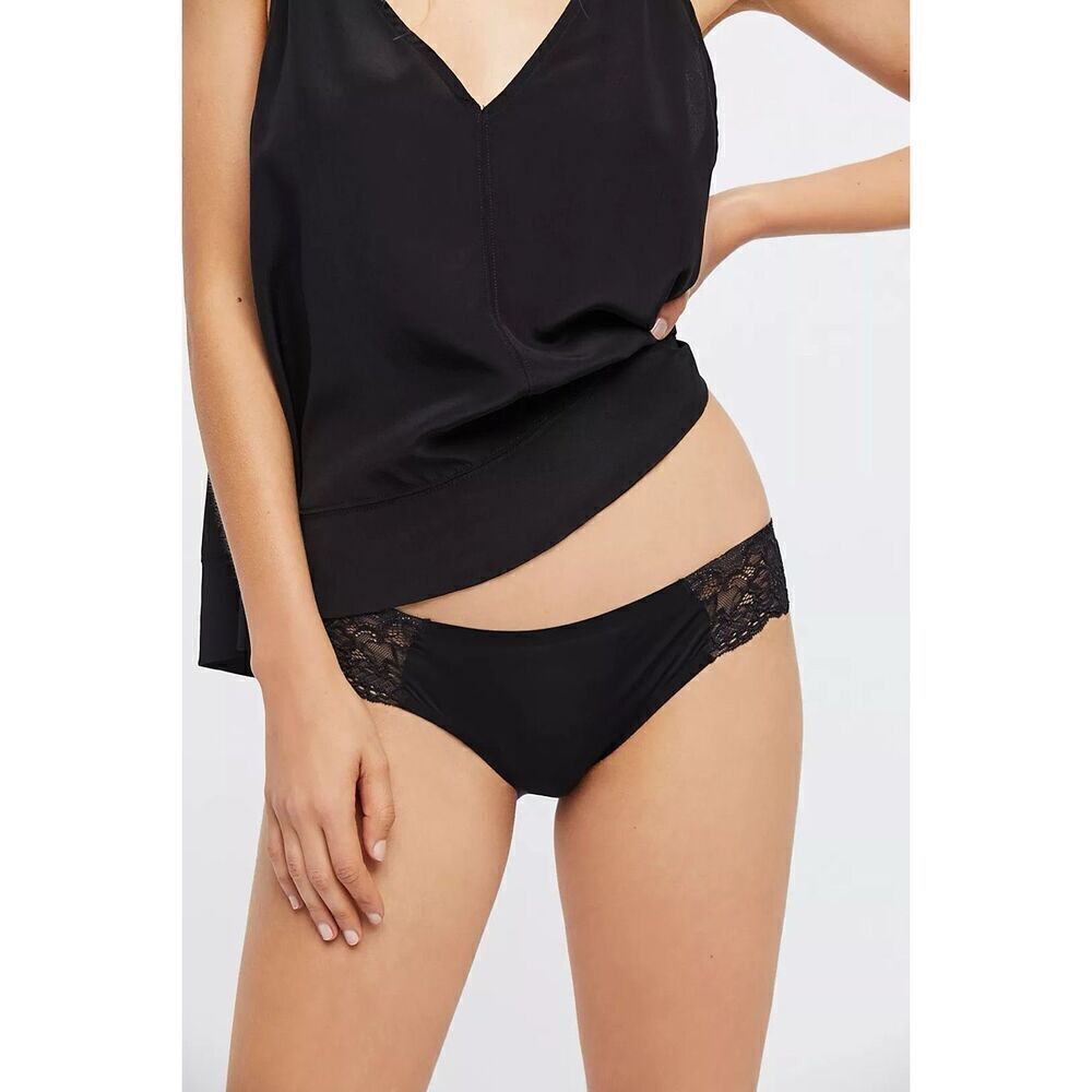 Free People Intimately Smooth Bikini Undies in Black XS NWT